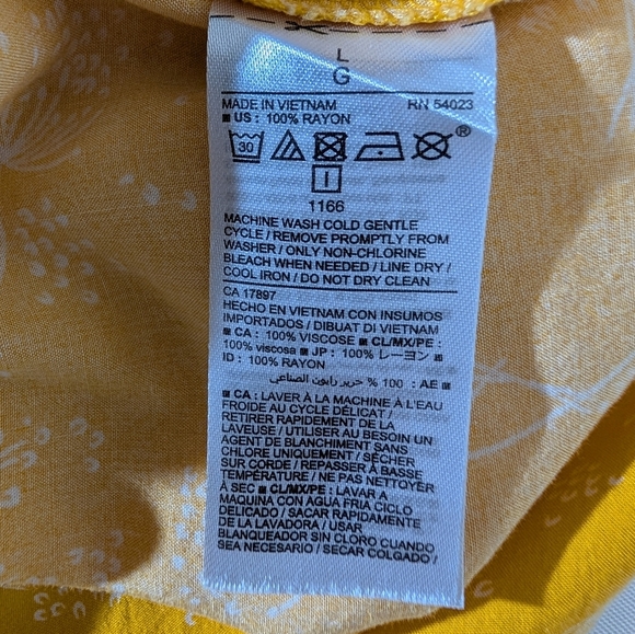 Old Navy Women’s Dandelion Shift Swing Long Sleeve Yellow Dress Size Large - Picture 8 of 9